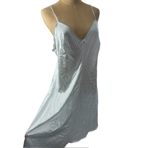 "SEARS" Vintage Blue "The Doesn't Slip" gown Dress Sexy Babydoll Fairy SZ 40 - Picture 2 of 10